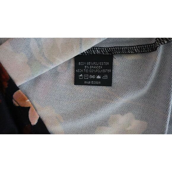 Belldini BK210548 Women Sz XS Black Combo Floral Print Reversible Halter Top $78 - Picture 5 of 13